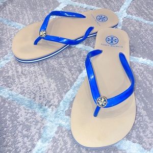 Tory Burch Blue Thong Flip Flop💙🤍